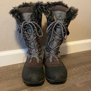 Kamik Gray and Black Winter Boots